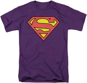 Superman Classic Logo T Shirt and Stickers, Unisex Adult T Shirt Collection