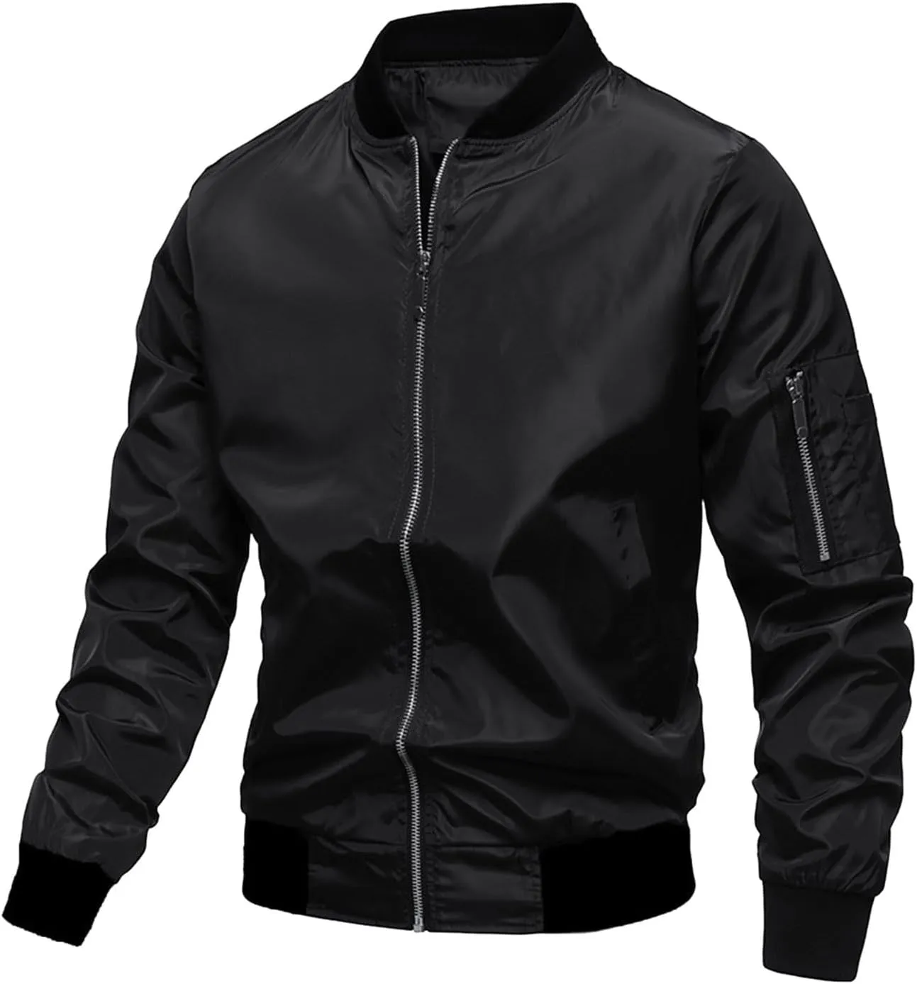 SUWBMHWE Men's Rain Jacket Waterproof Breathable Raincoat Stand Collar for Outdoor Hiking Traveling Cycling Windbreaker