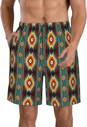 SWEET TANG Men Breathable Shorts with Elastic Waist Big & Tall Half Pants Perfect Short