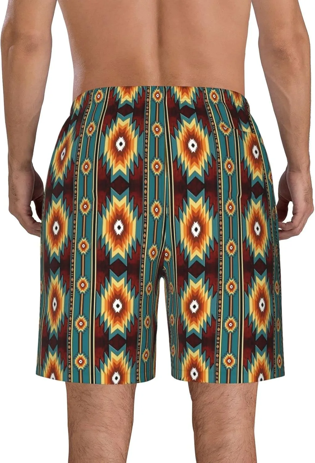 SWEET TANG Men Breathable Shorts with Elastic Waist Big & Tall Half Pants Perfect Short