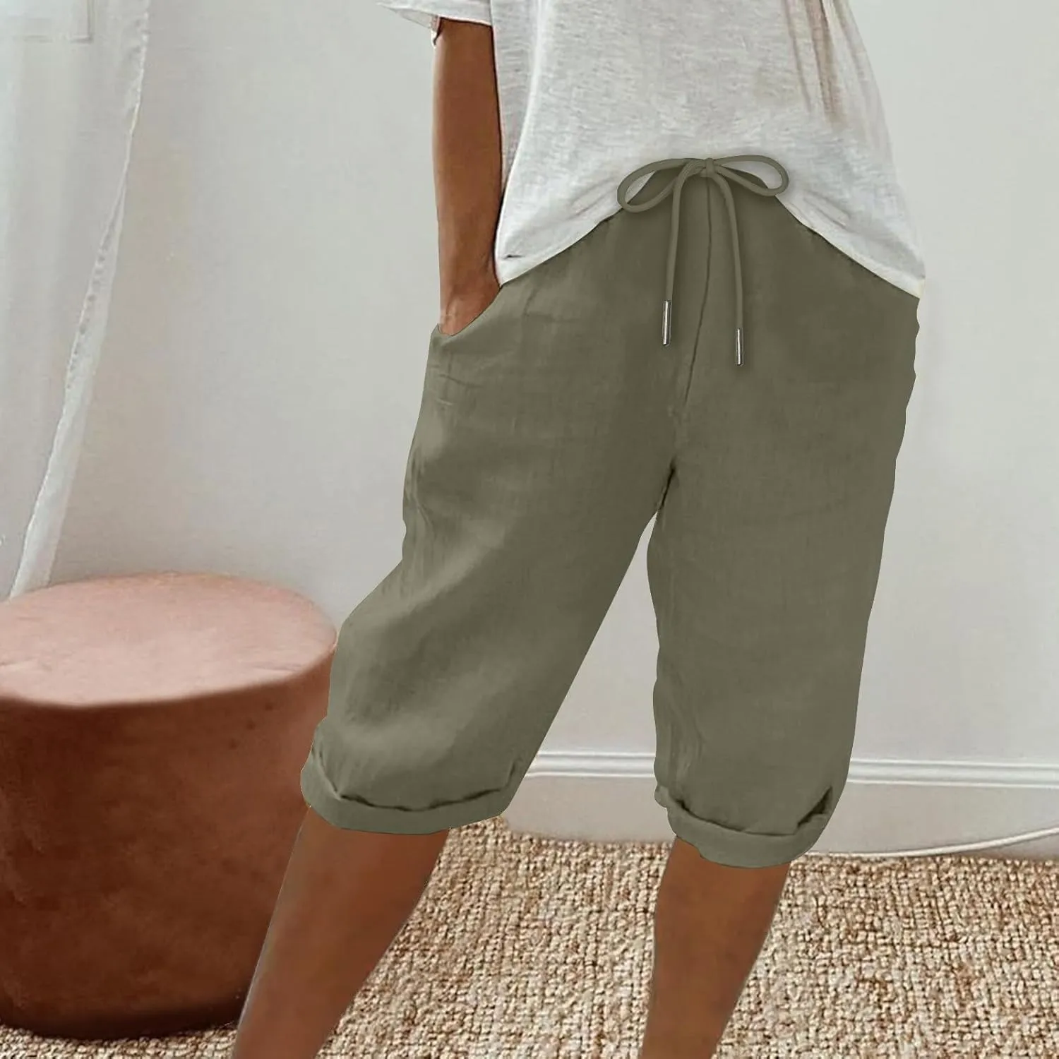 TARIENDY Sweat Shorts Womens Loose Fit Casual Pants Trendy 2025 Summer Going Out Sweatpants High Waisted Elastic Shorts