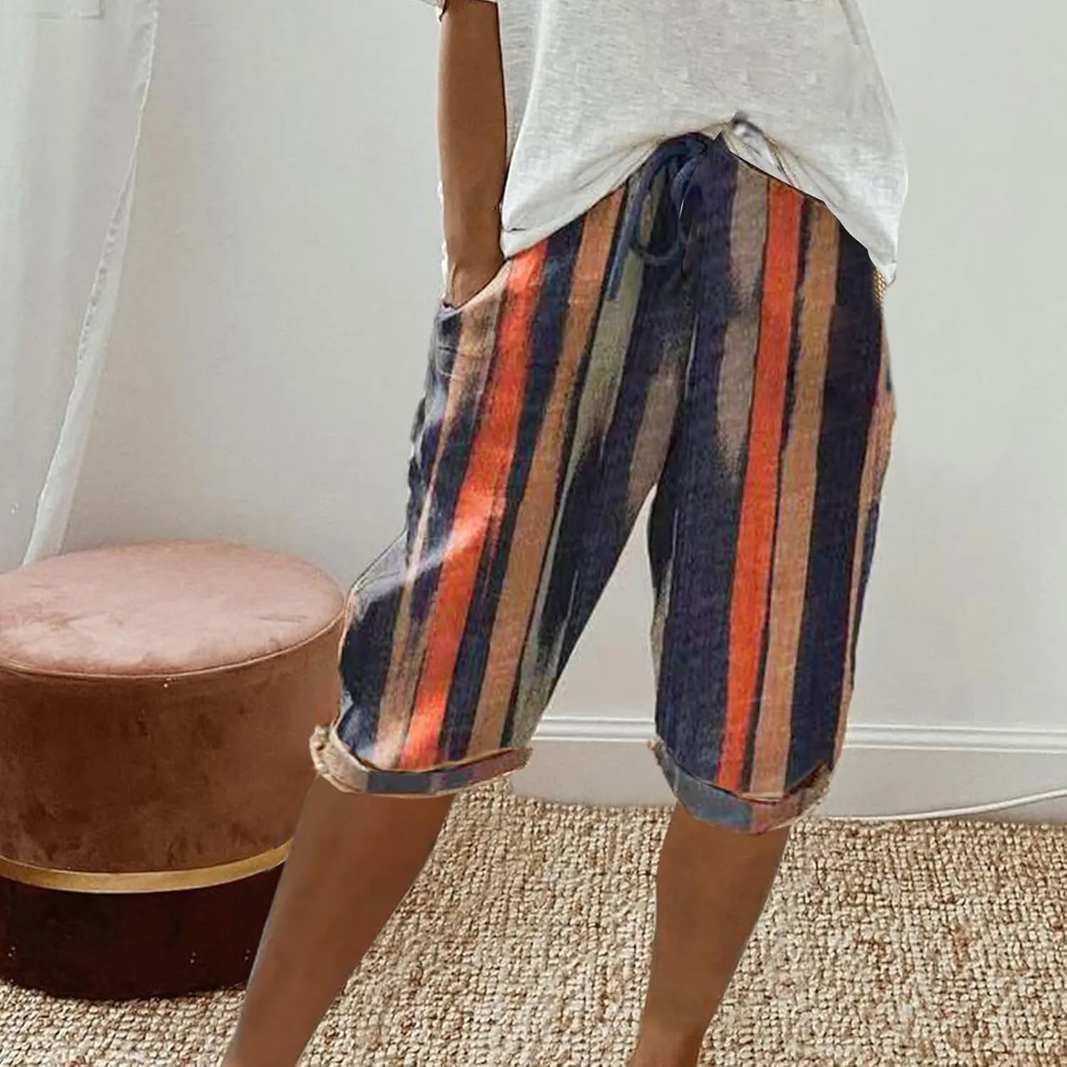 TARIENDY Sweat Shorts Womens Loose Fit Casual Pants Trendy 2025 Summer Going Out Sweatpants High Waisted Elastic Shorts