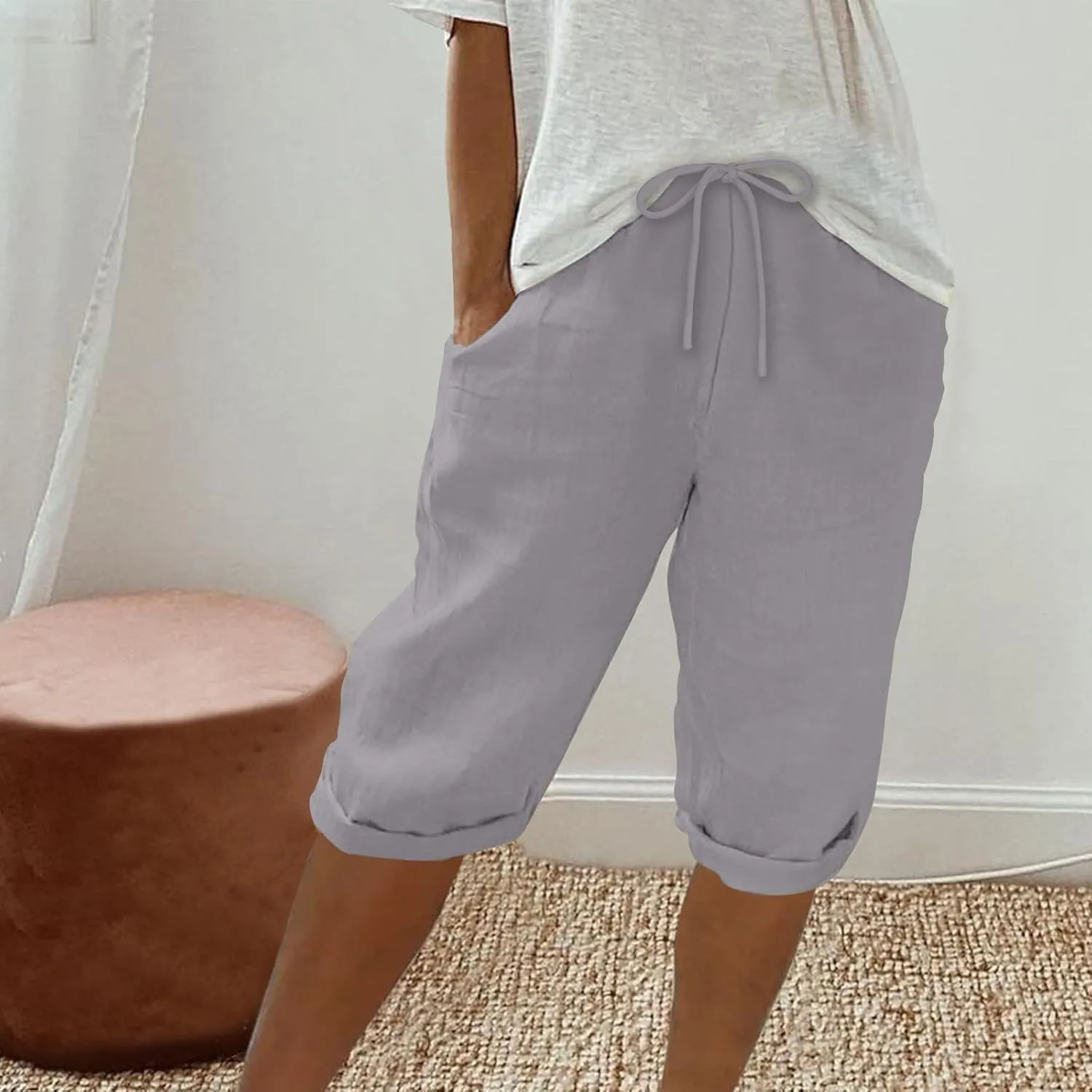 TARIENDY Sweat Shorts Womens Loose Fit Casual Pants Trendy 2025 Summer Going Out Sweatpants High Waisted Elastic Shorts