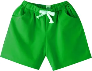Toddler Baby Boy Summer Shorts Solid Color Cotton Shorts Casual Elastic Waist Jogger Short Pants with Drawstring
