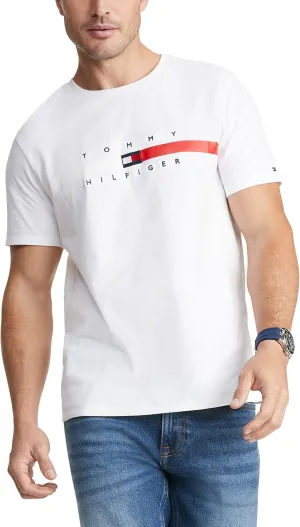 Tommy Hilfiger Men's Short Sleeve Signature Stripe Graphic T-shirt