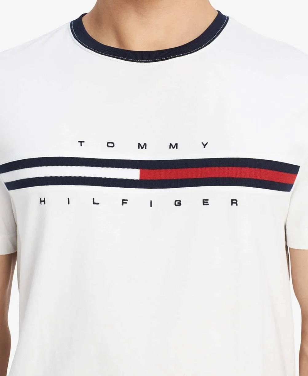 Tommy Hilfiger Men's Short Sleeve Signature Stripe Graphic T-shirt