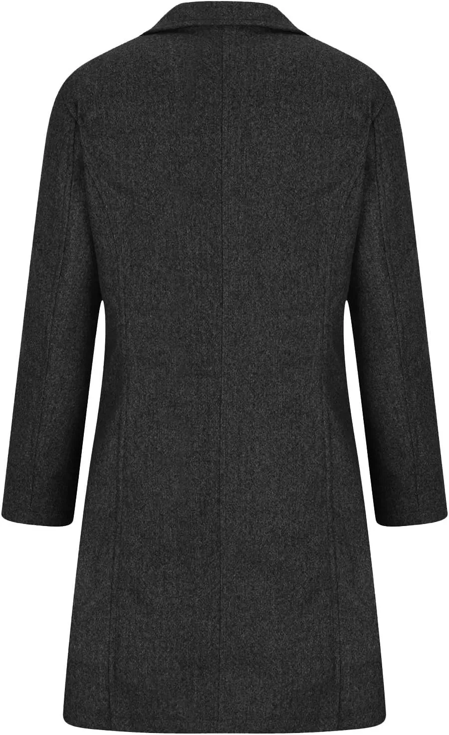 Trench Coat for Women 2024 Long Wool Coat Single Breasted Pea Coat Casual Lapel Coat Thicken Winter Coat Jacket