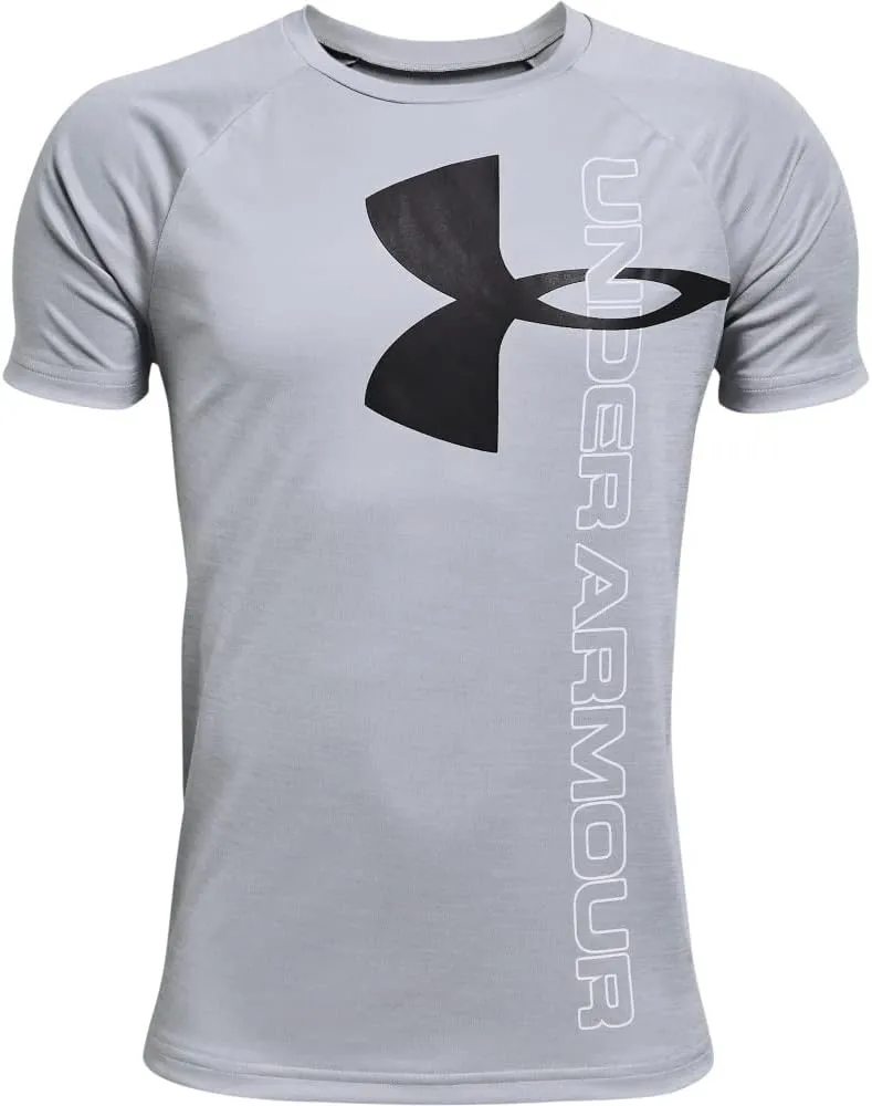 Under Armour Boys' Tech Split Logo Hybrid Short-Sleeve T-Shirt