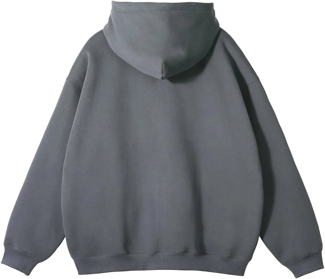 VFIVE UNFOUR Solid Color Zip Up Hoodies Men Winter Cotton Hooded Jacket Fashion Outwear Coat