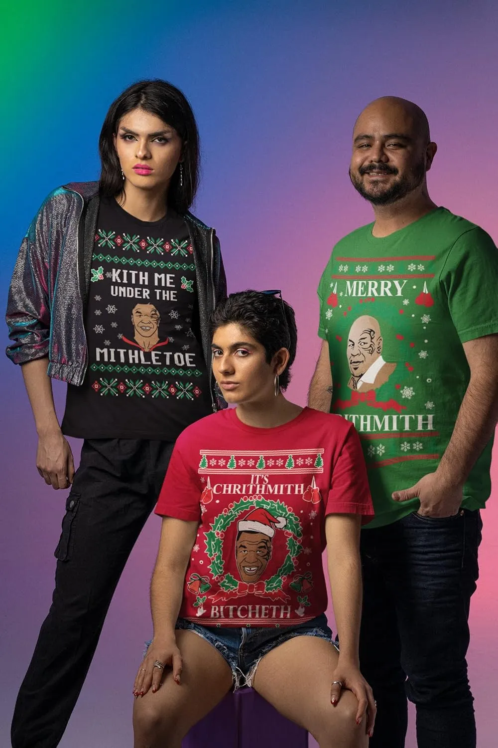 Wild Bobby Merry Chrithmith | Mens Ugly Christmas Tee Graphic T-Shirt