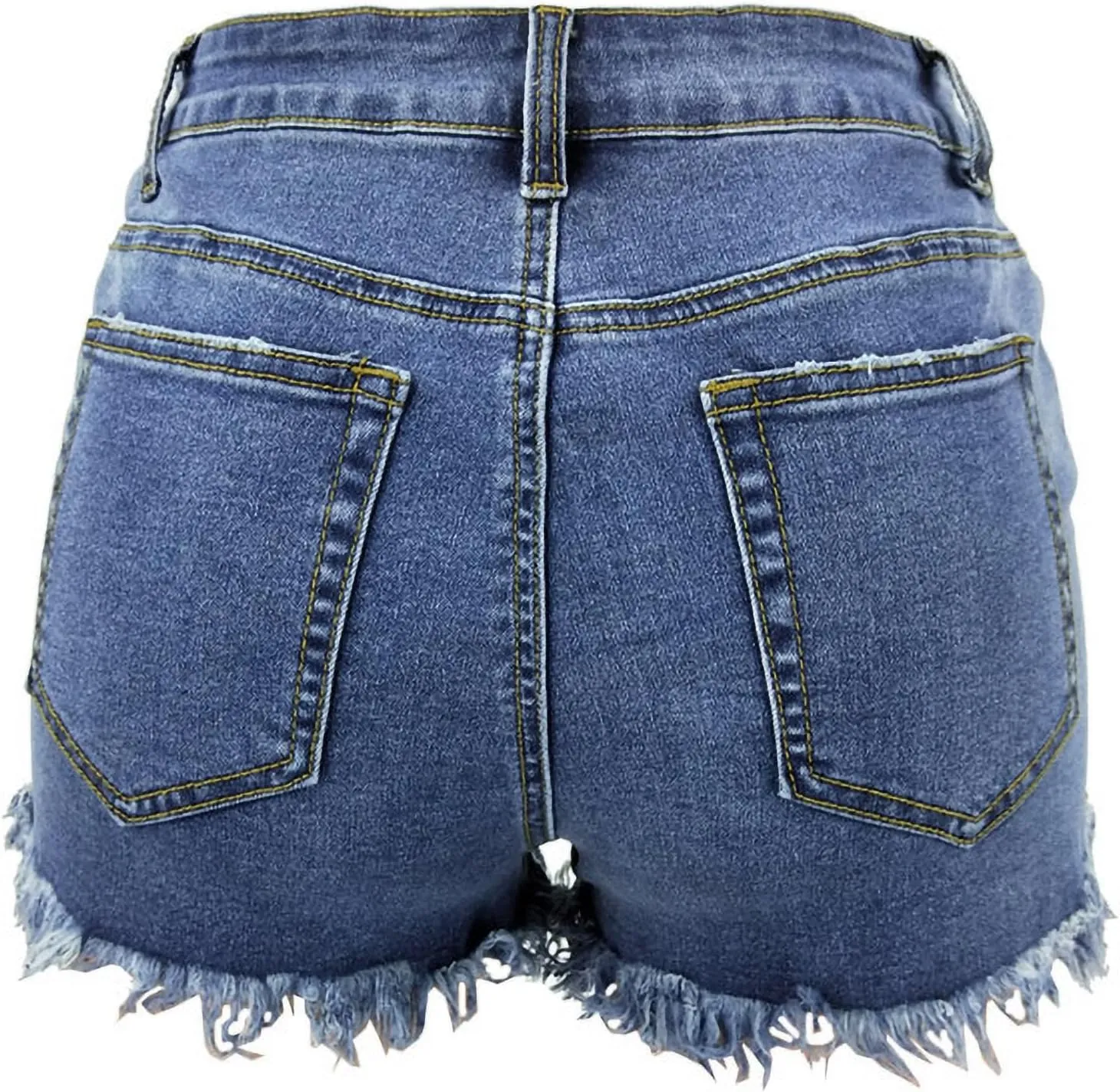 Women Ripped Jean Shorts Stretchy Distressed Denim Shorts with Pockets