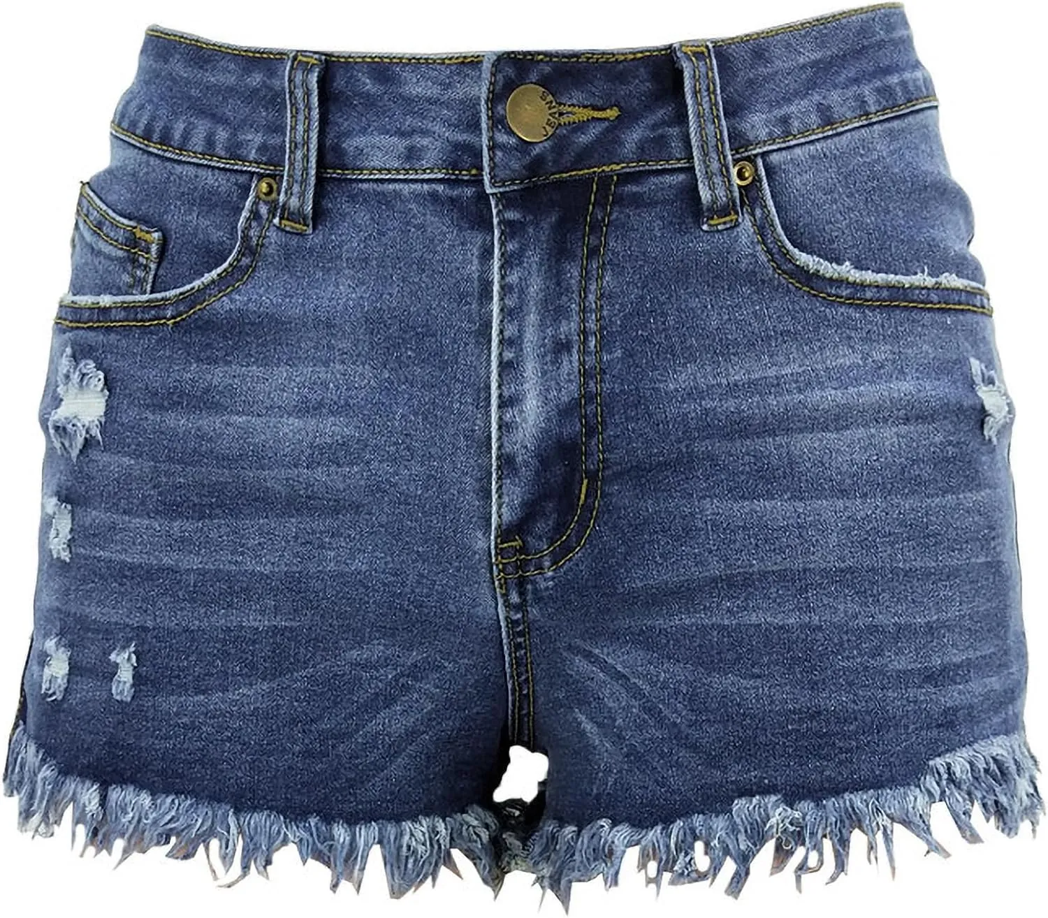 Women Ripped Jean Shorts Stretchy Distressed Denim Shorts with Pockets