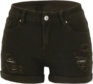 Women Ripped Jean Shorts Stretchy Distressed Denim Shorts with Pockets
