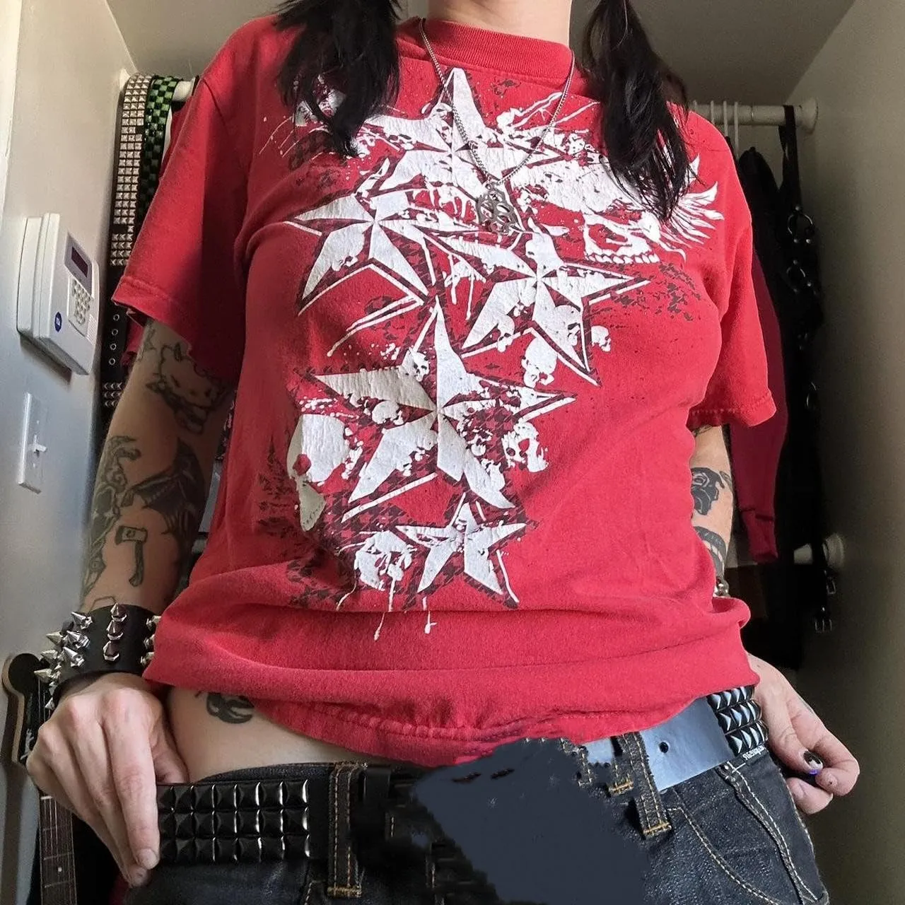 Women Vintage T-Shirt Casual Short Sleeve Round Neck Graphic Print Blouse Tee E-Girl Fairy Grunge Streetwear
