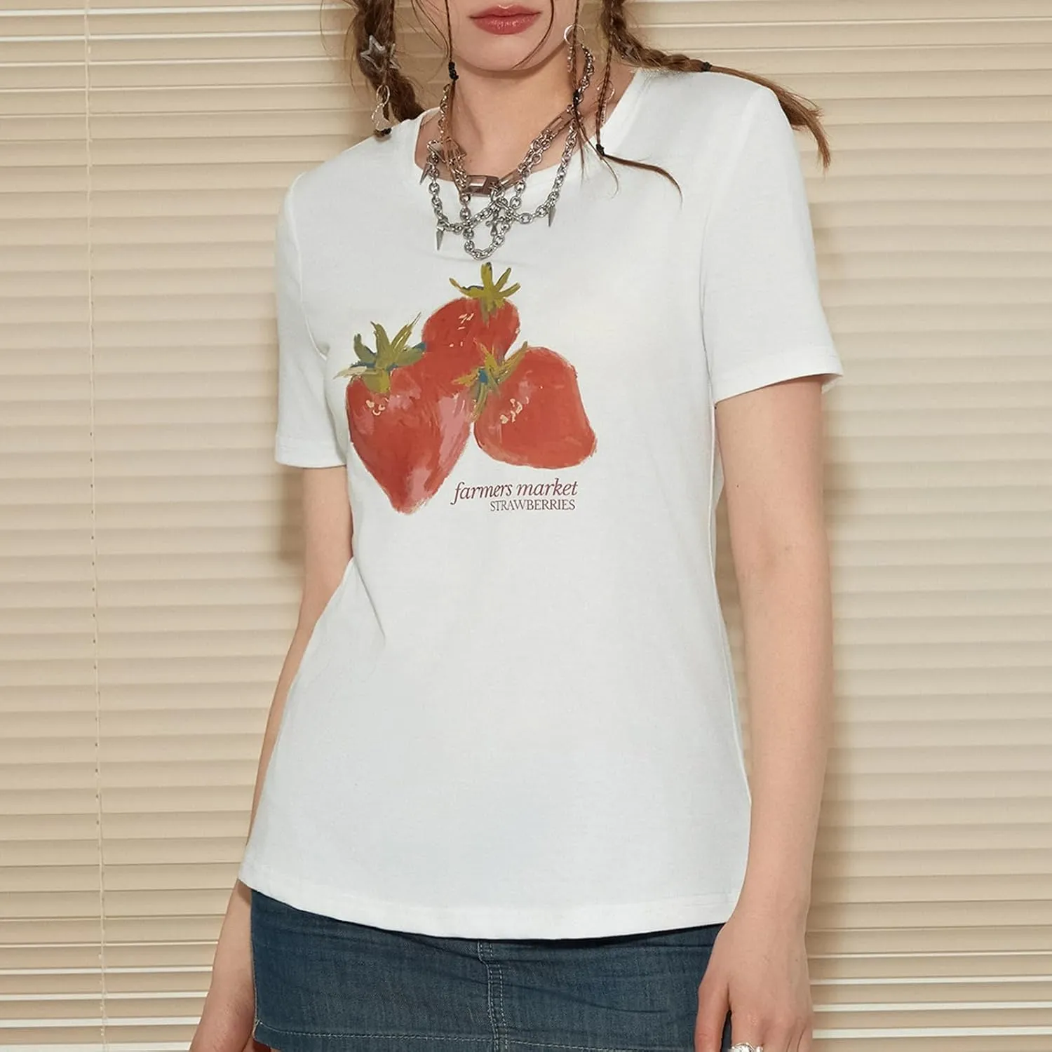 Women Y2k Graphic Baby Tee Cute Aesthetic Shirt Short Sleeve Crew Neck Tshirt 00s Retro Crop Top Coquette Streetwear