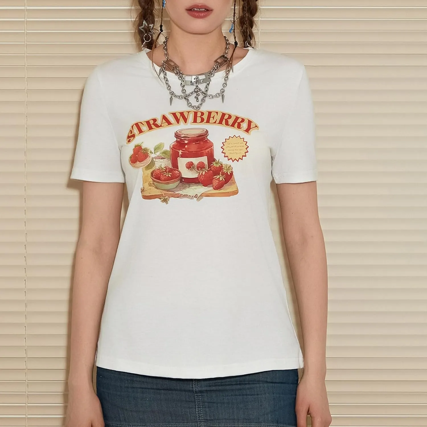 Women Y2k Graphic Baby Tee Cute Aesthetic Shirt Short Sleeve Crew Neck Tshirt 00s Retro Crop Top Coquette Streetwear