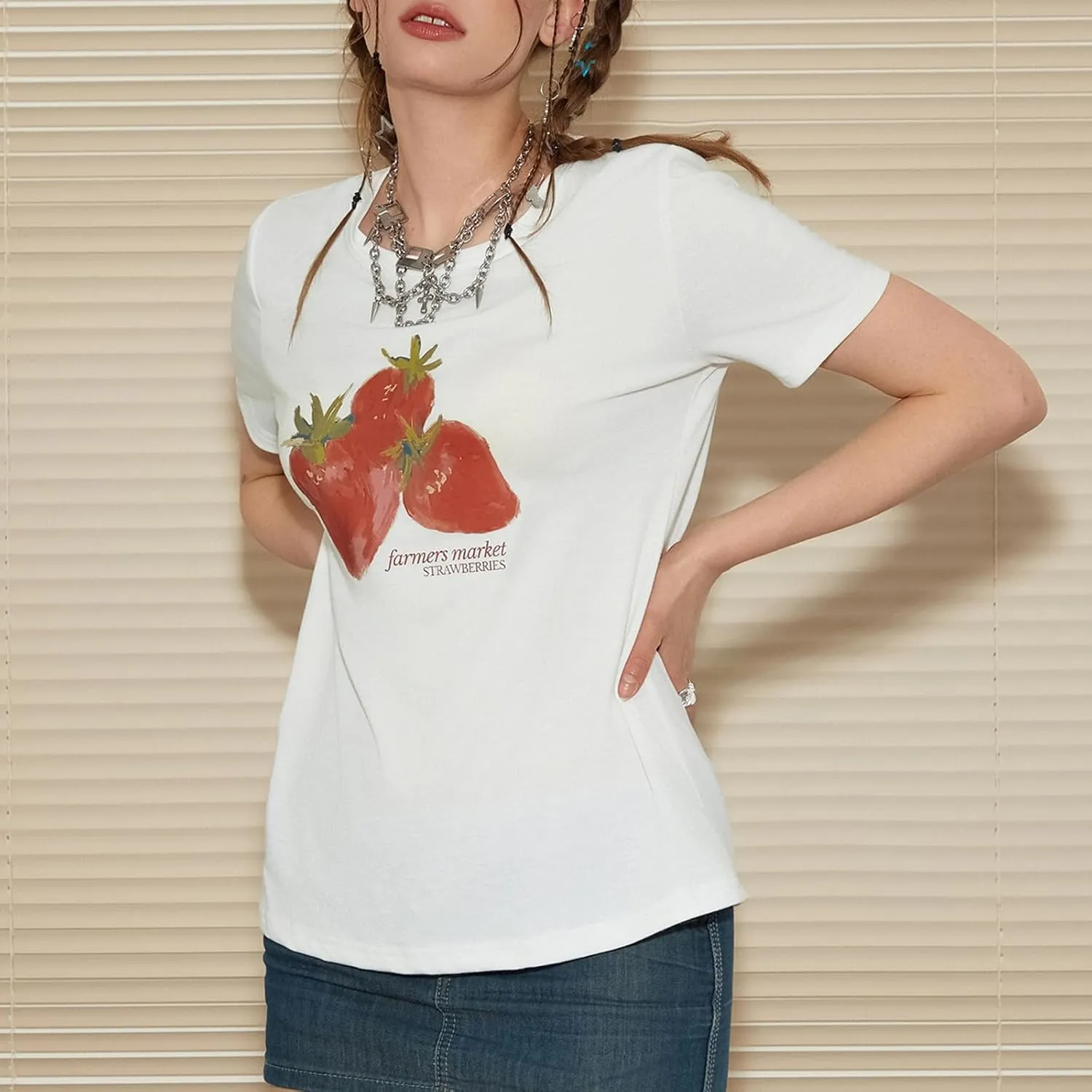Women Y2k Graphic Baby Tee Cute Aesthetic Shirt Short Sleeve Crew Neck Tshirt 00s Retro Crop Top Coquette Streetwear