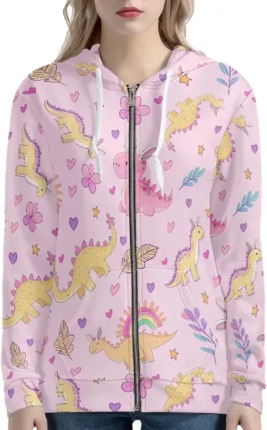 Women Zip Up Hoodies Spring Fall Trendy Cute Thin Long Sleeve Hoodie Coat With Pockets