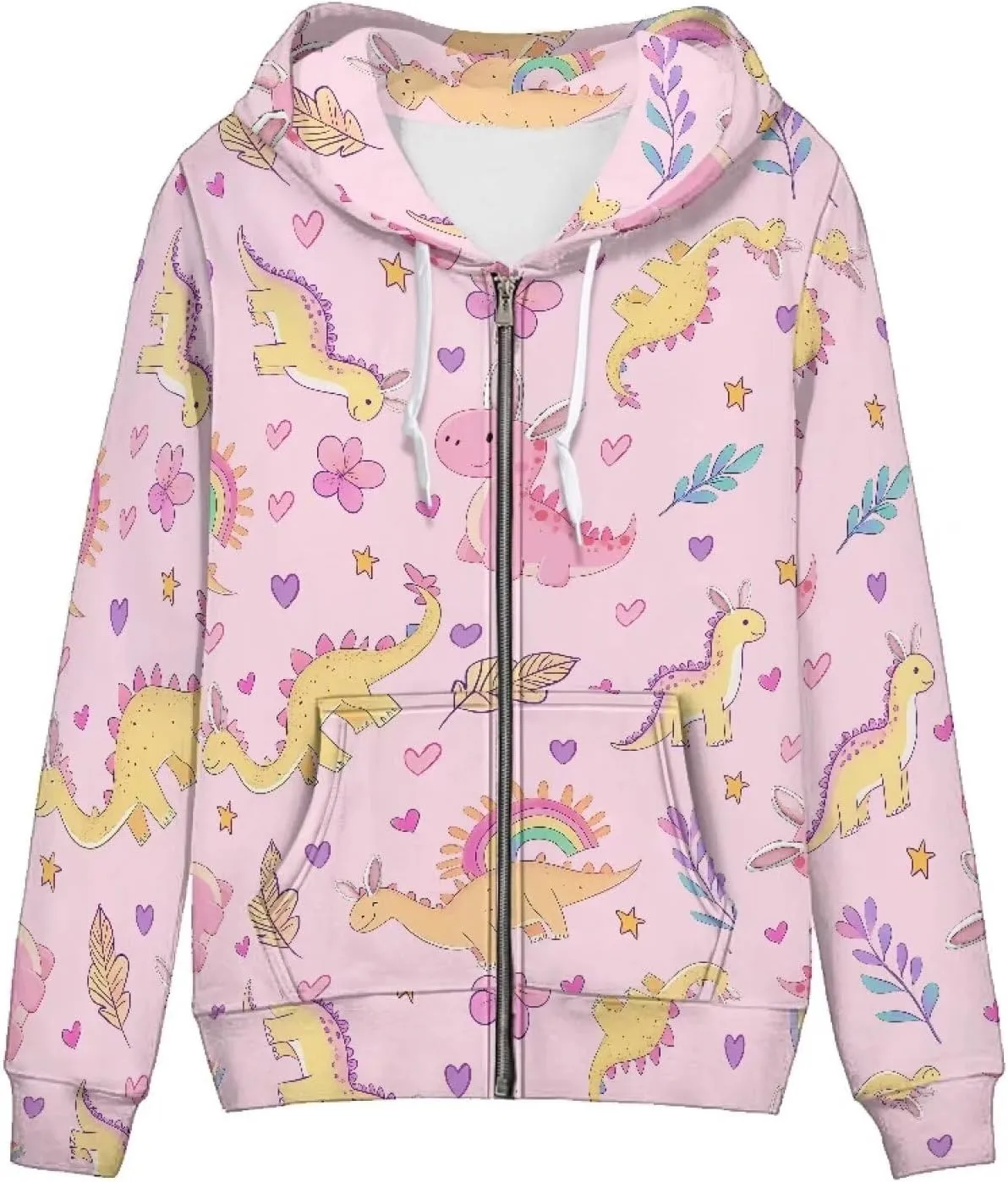 Women Zip Up Hoodies Spring Fall Trendy Cute Thin Long Sleeve Hoodie Coat With Pockets