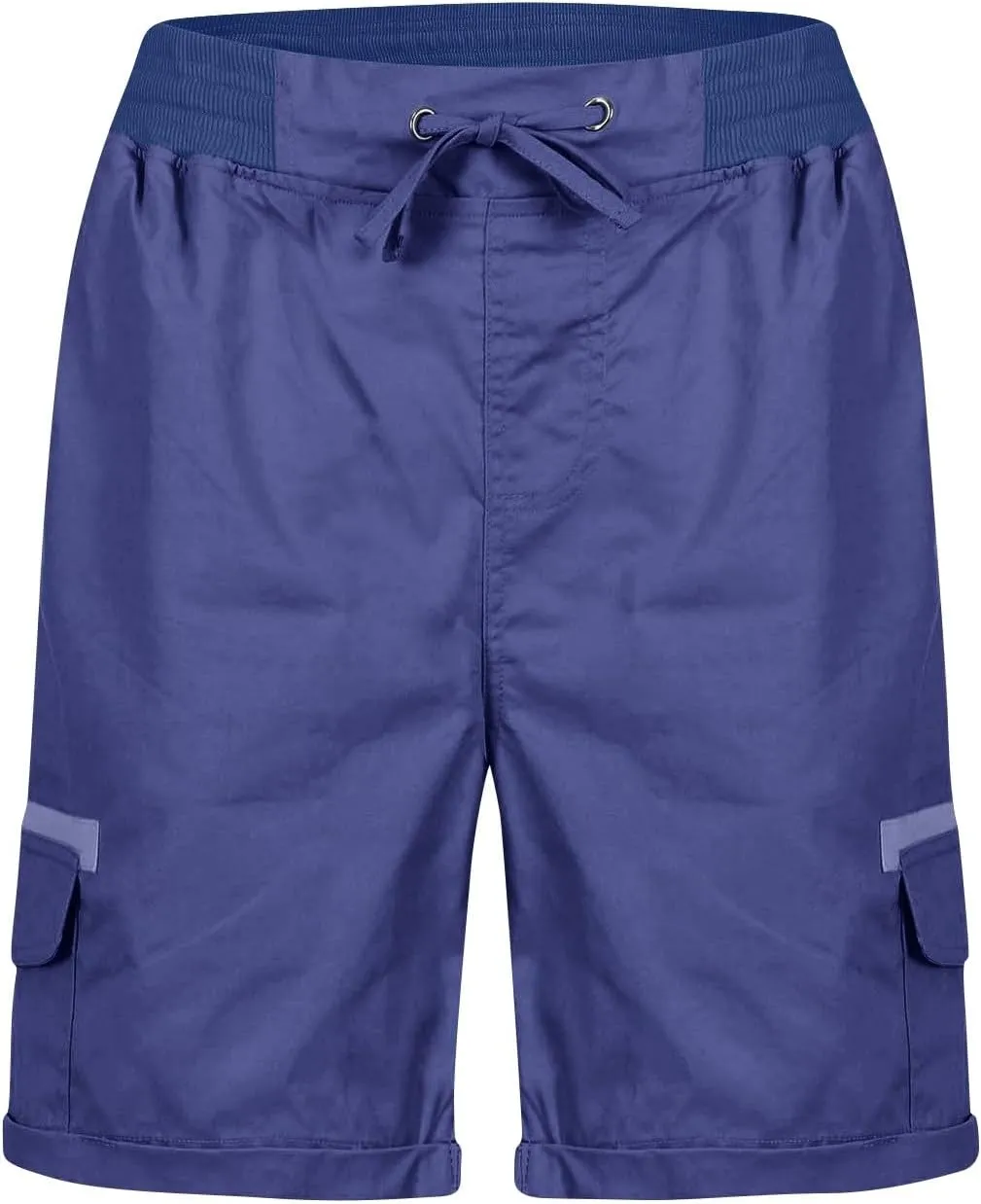 Womens Cargo Shorts 2025 Summer Casual Elastic High Waisted Drawstring Shorts Dressy Cotton Short Pants with Pocket