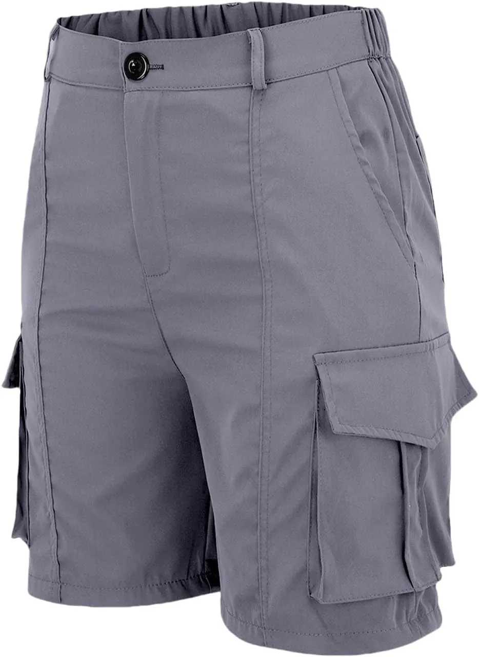 Women's Cargo Shorts Casual Quick Dry Lightweight High Waisted Button Shorts with Pockets Summer Outdoor Hiking Outfit