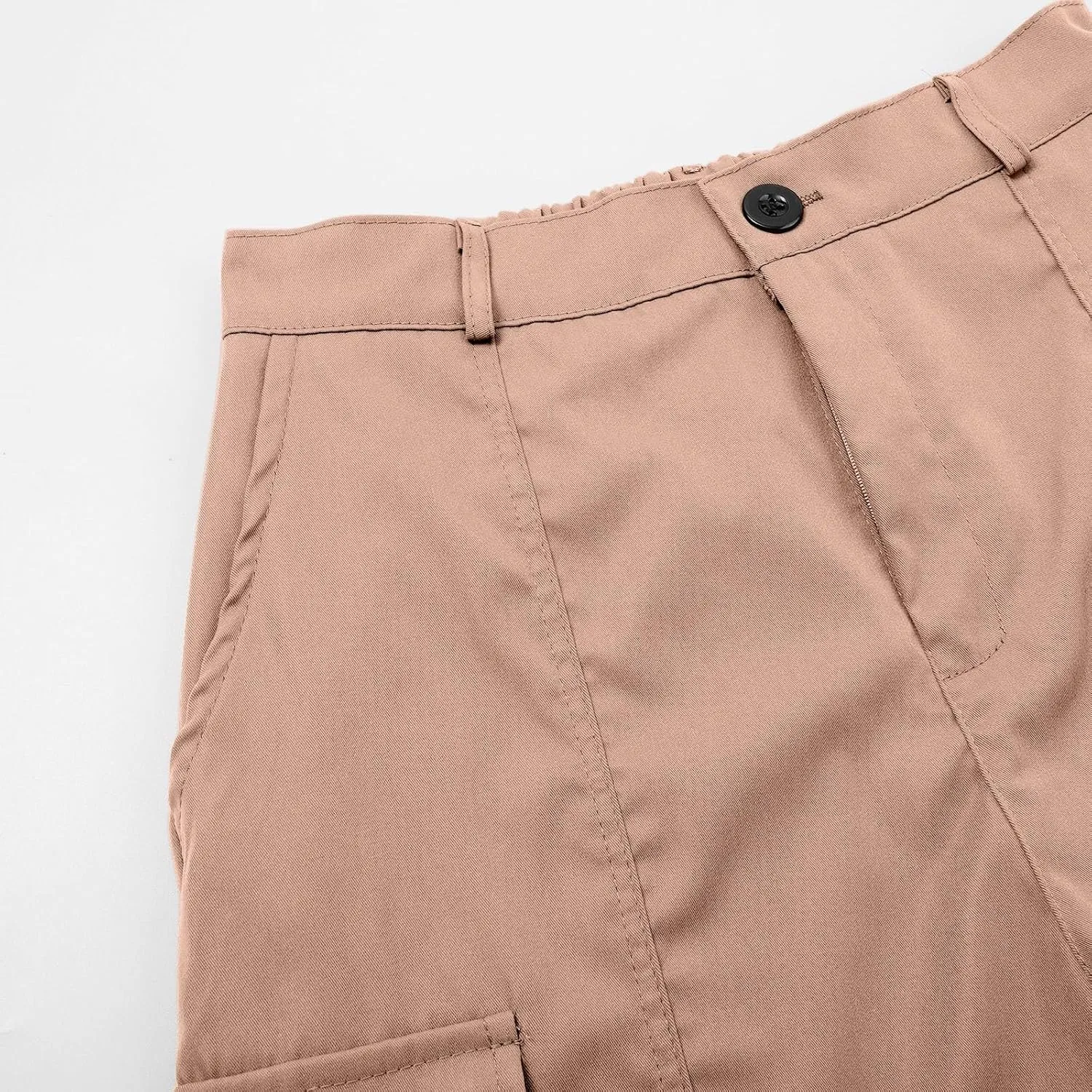 Women's Cargo Shorts Casual Quick Dry Lightweight High Waisted Button Shorts with Pockets Summer Outdoor Hiking Outfit