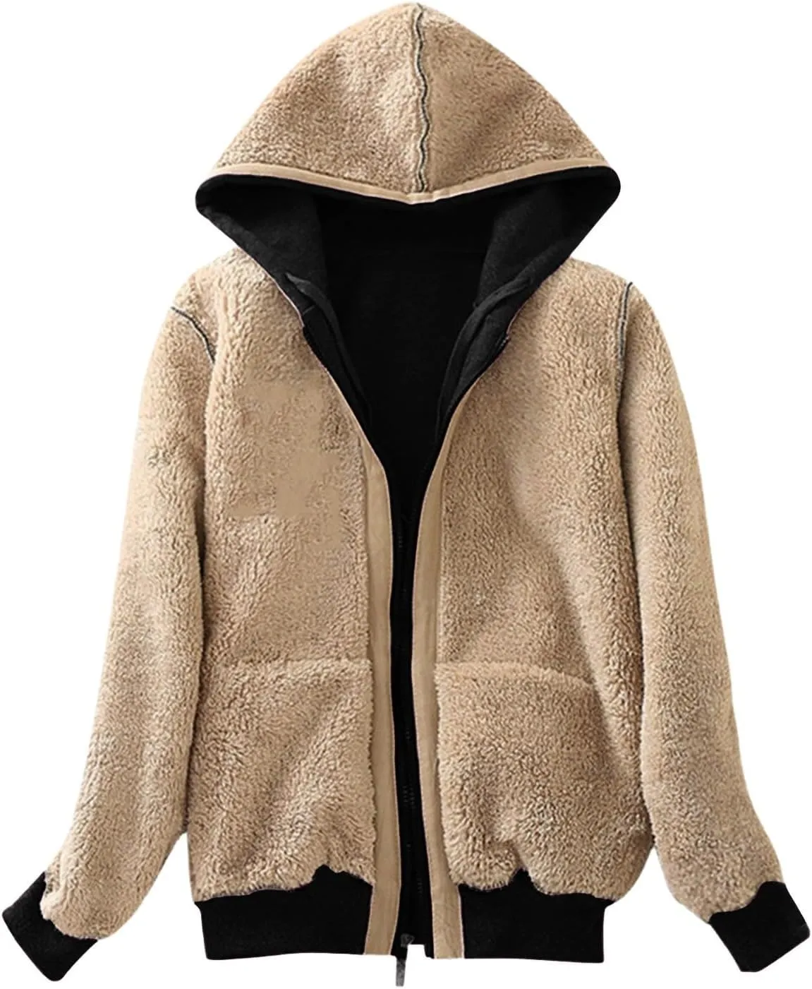 Womens Casual Oversized Sweatshirt Womens Zip Up Hoodies Cropped Sweatshirts Fleece Jackets Fall Outfits Hooded
