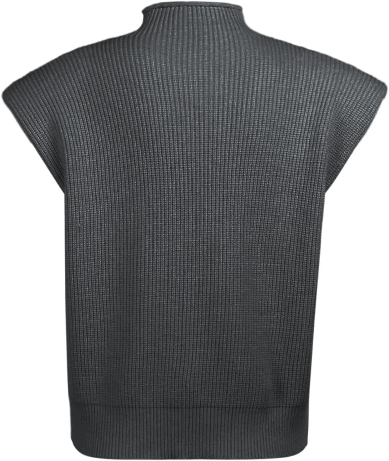 Women's Casual Solid Color Sleeveless High Neck Pullover Sweaters Autumn Winter Soft Cozy Oversize Loose Fit Knit Sweatshirts