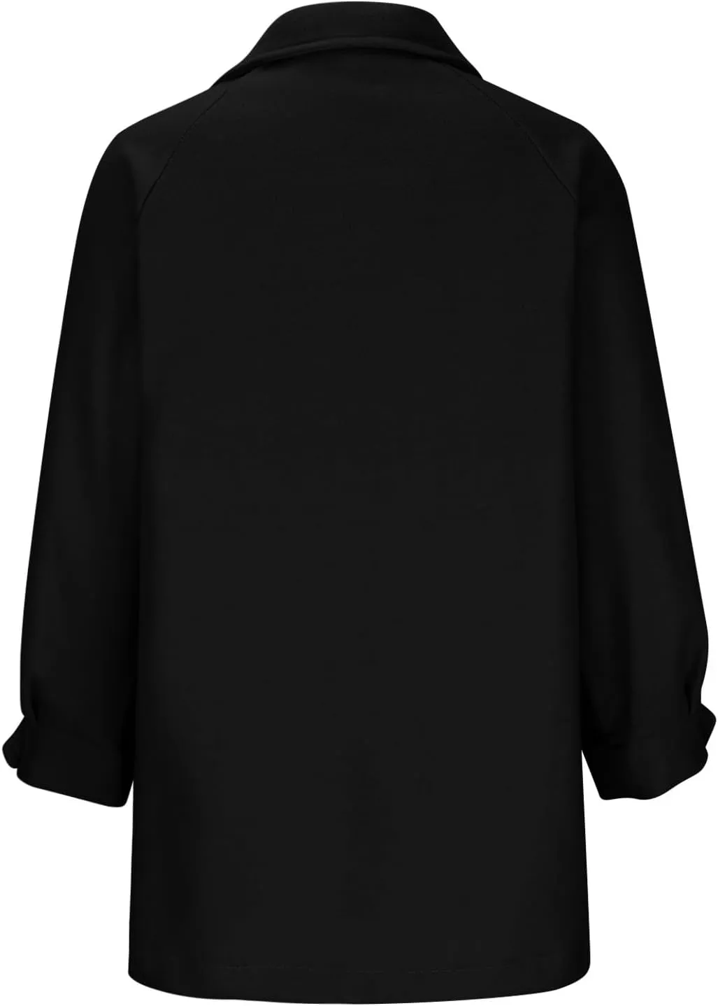 Women's Classic Double Breasted Wool Blend Pea Coat Winter Warm Notch Lapel Short Trench Coats Jacket with Pockets