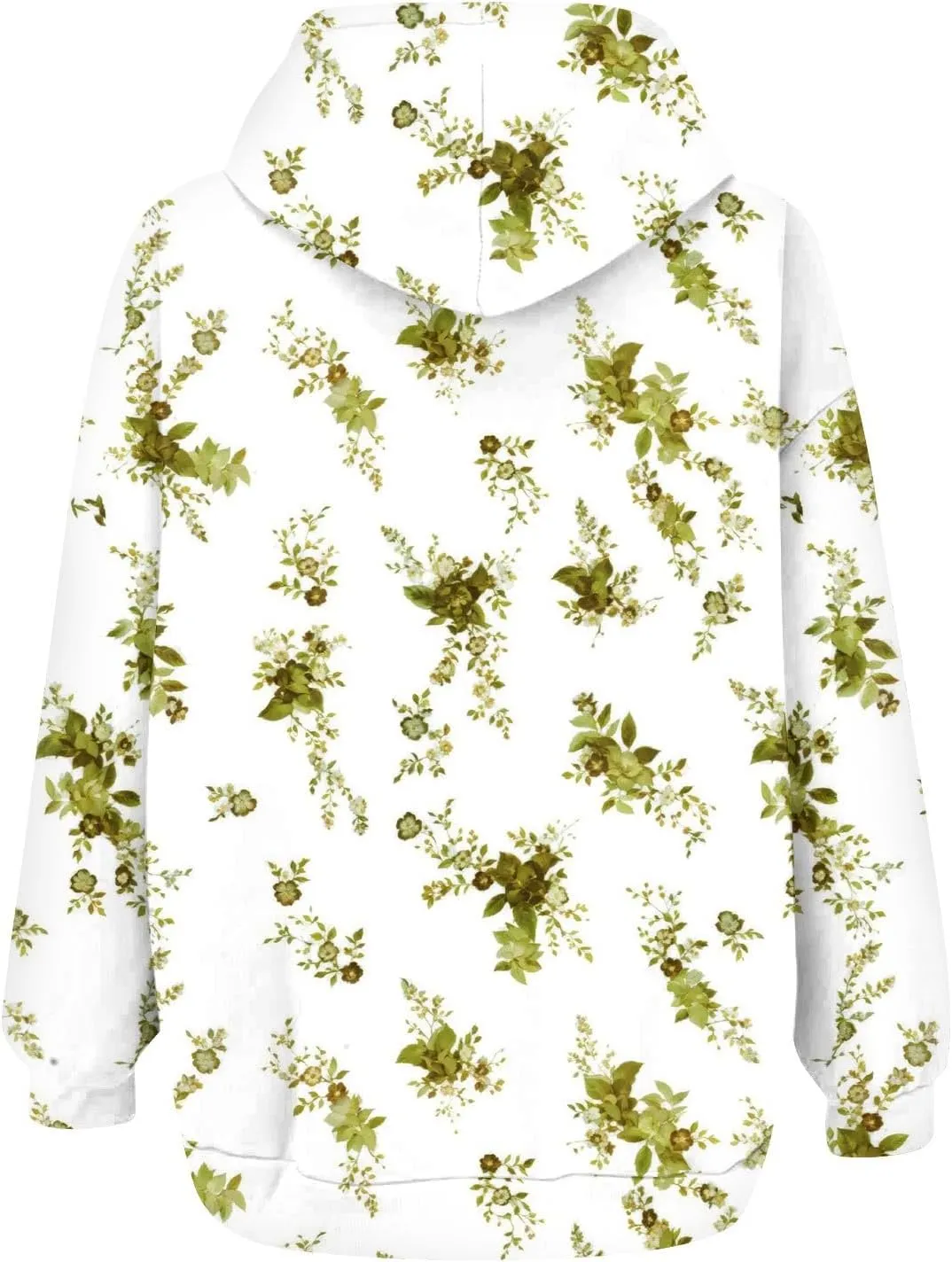 Women's Fashion Floral Print Zip Up Hoodies With Pockets, Casual Style, Long Sleeve, S-3XL
