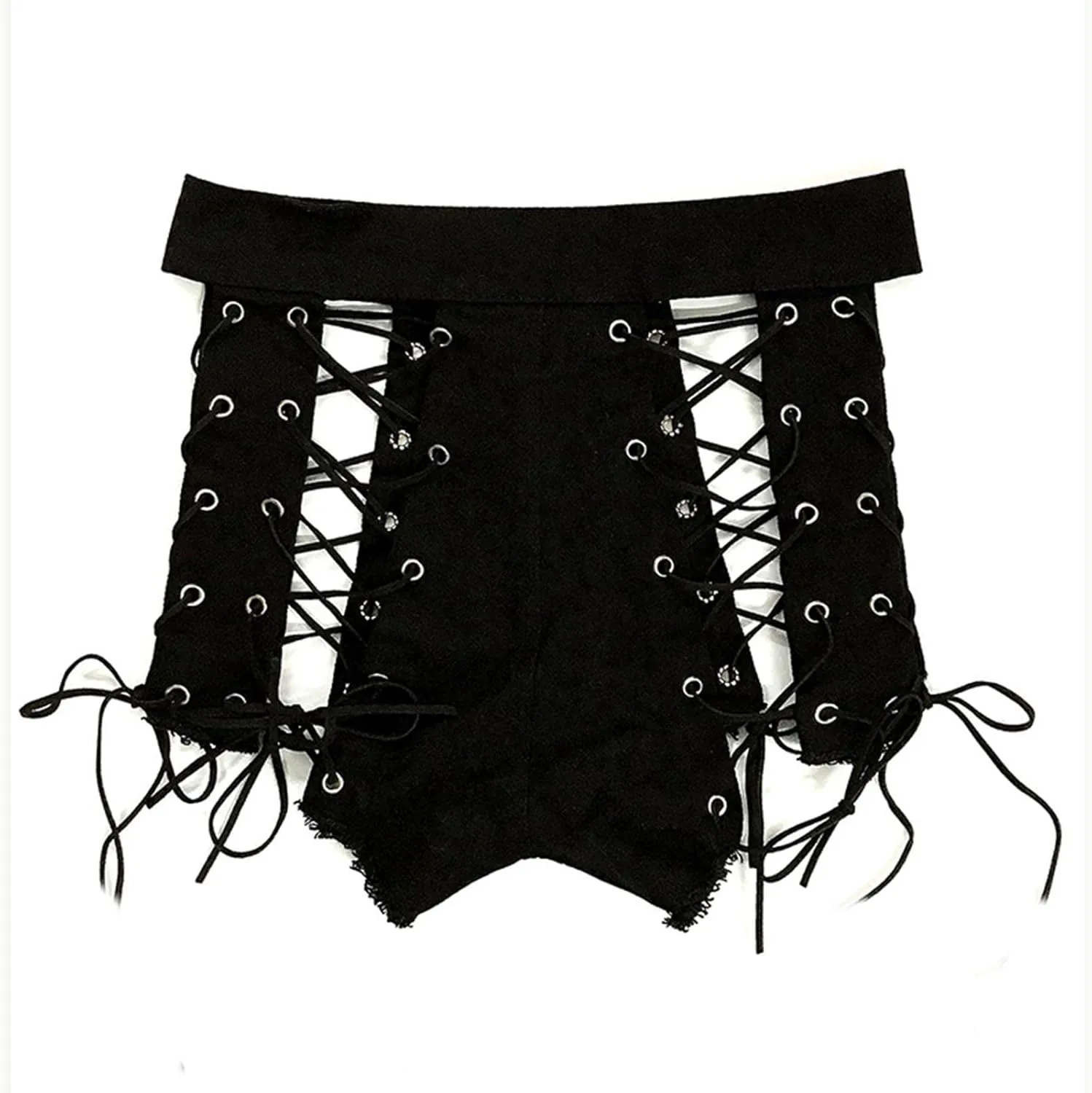 Women's Hollow Out Denim Shorts Sexy Hotpants Short Jeans Knee Length Half Pants High Waist Stretch Denim Shorts