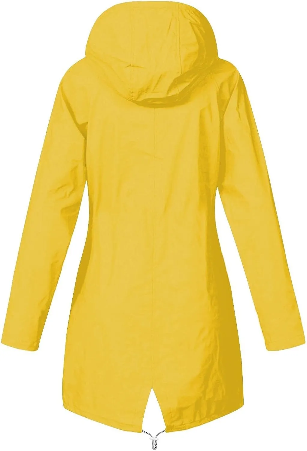 Women's Hooded Rain Jacket Lightweight Windbreaker with Drawstring Waist and Striped Light Rain Jacket Women