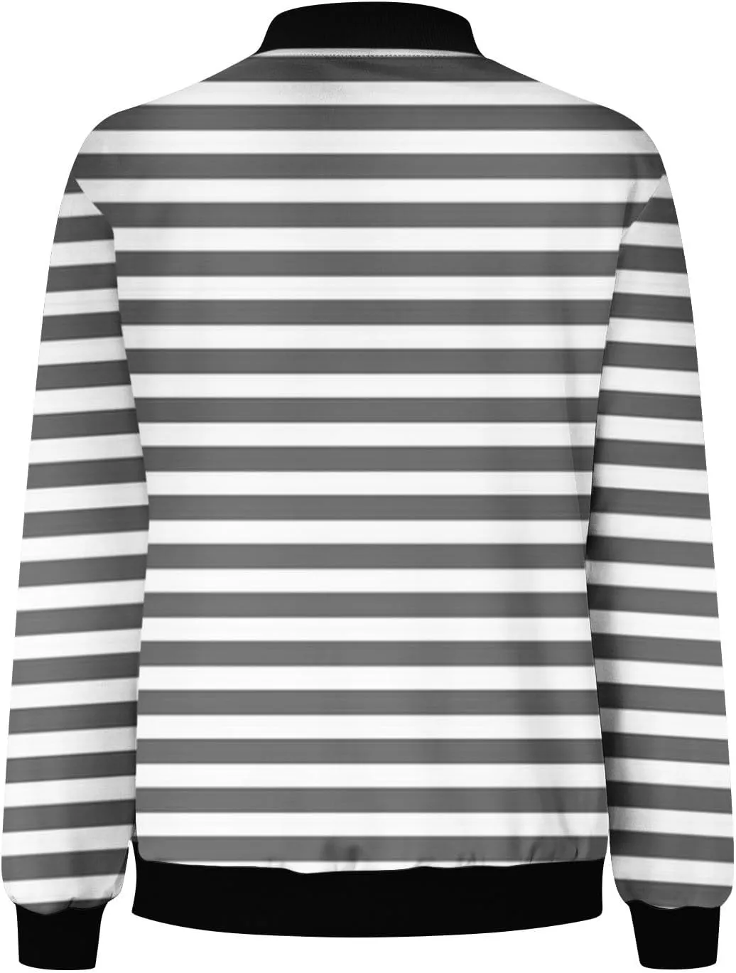 Womens Jackets Striped Print Zip Up Long Sleeve Coat Lightweight Jackets with Pocket Casual Coat 2024 Fall Fashion