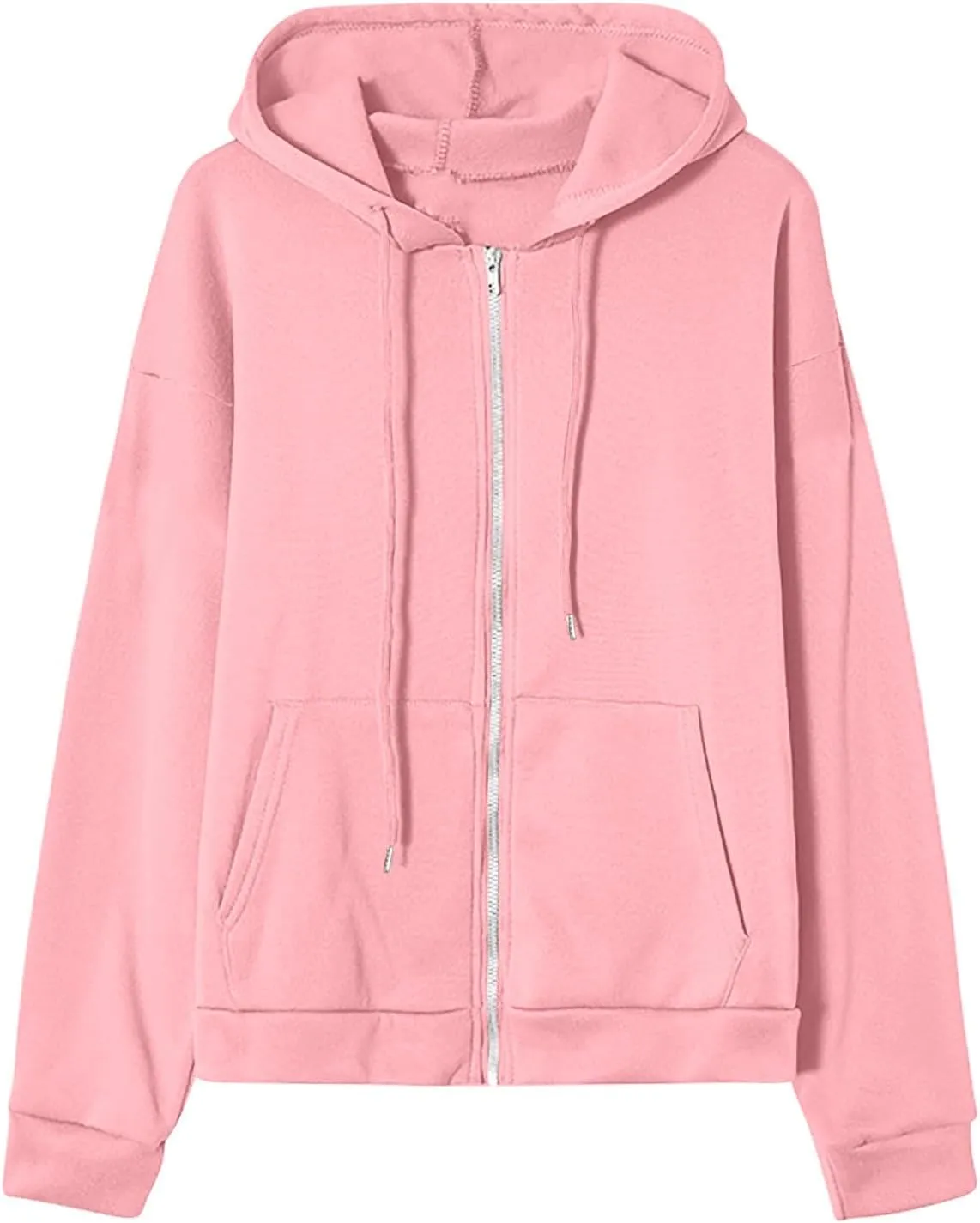 Womens Jackets Womens Zip Up Hoodies Cropped Sweatshirts Fleece Jackets Fall Outfits Casual Hooded Tops Winter