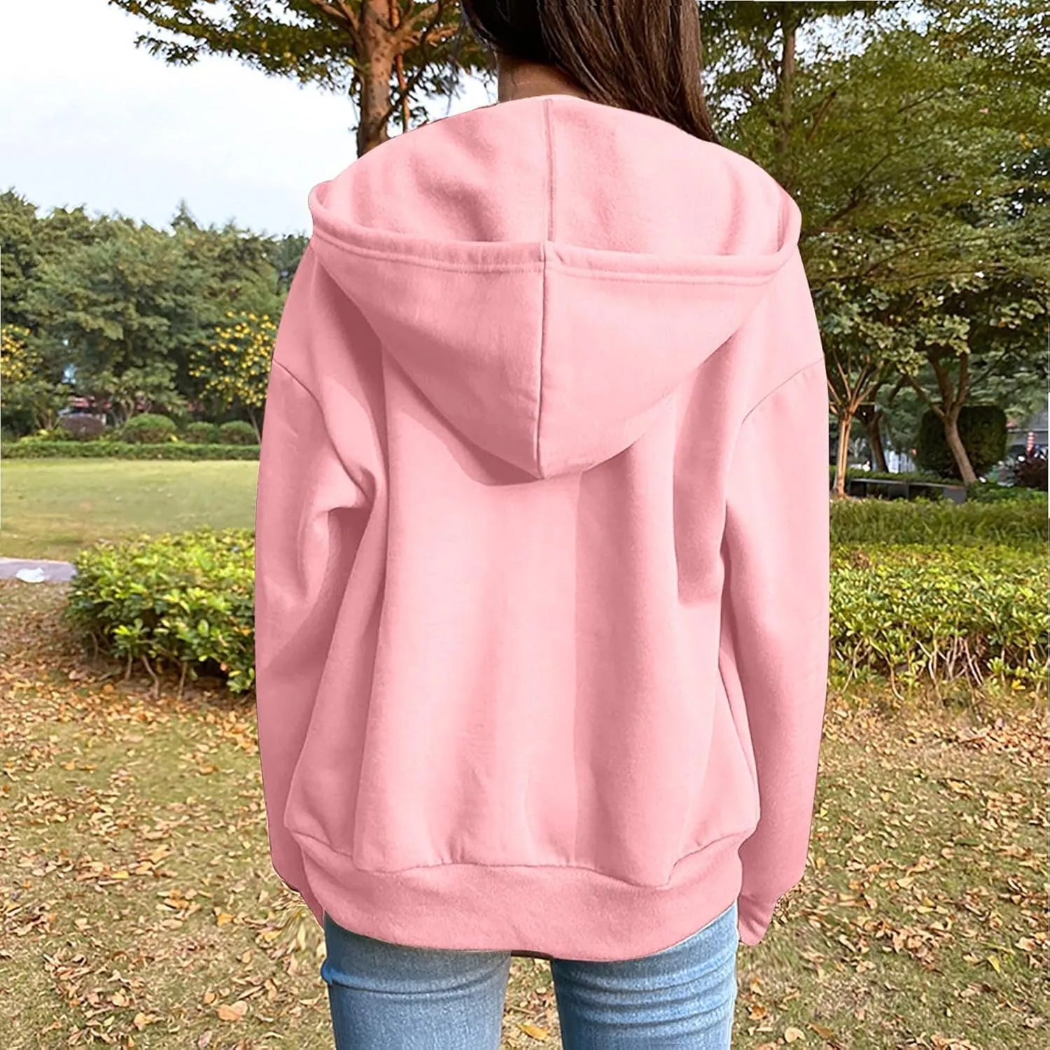 Womens Jackets Womens Zip Up Hoodies Cropped Sweatshirts Fleece Jackets Fall Outfits Casual Hooded Tops Winter