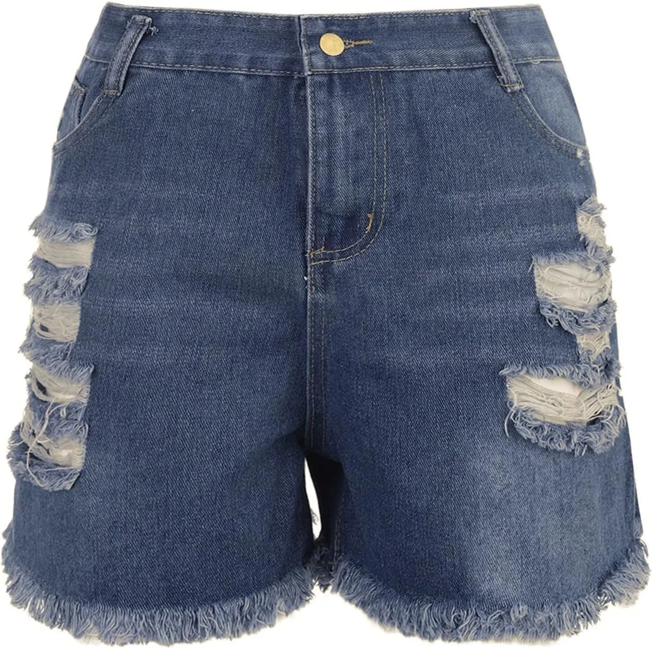Womens Jean Shorts Summer High Waisted Stretchy Denim Shorts Ripped Frayed Raw Hem Casual Jeans Short with Pockets 2025
