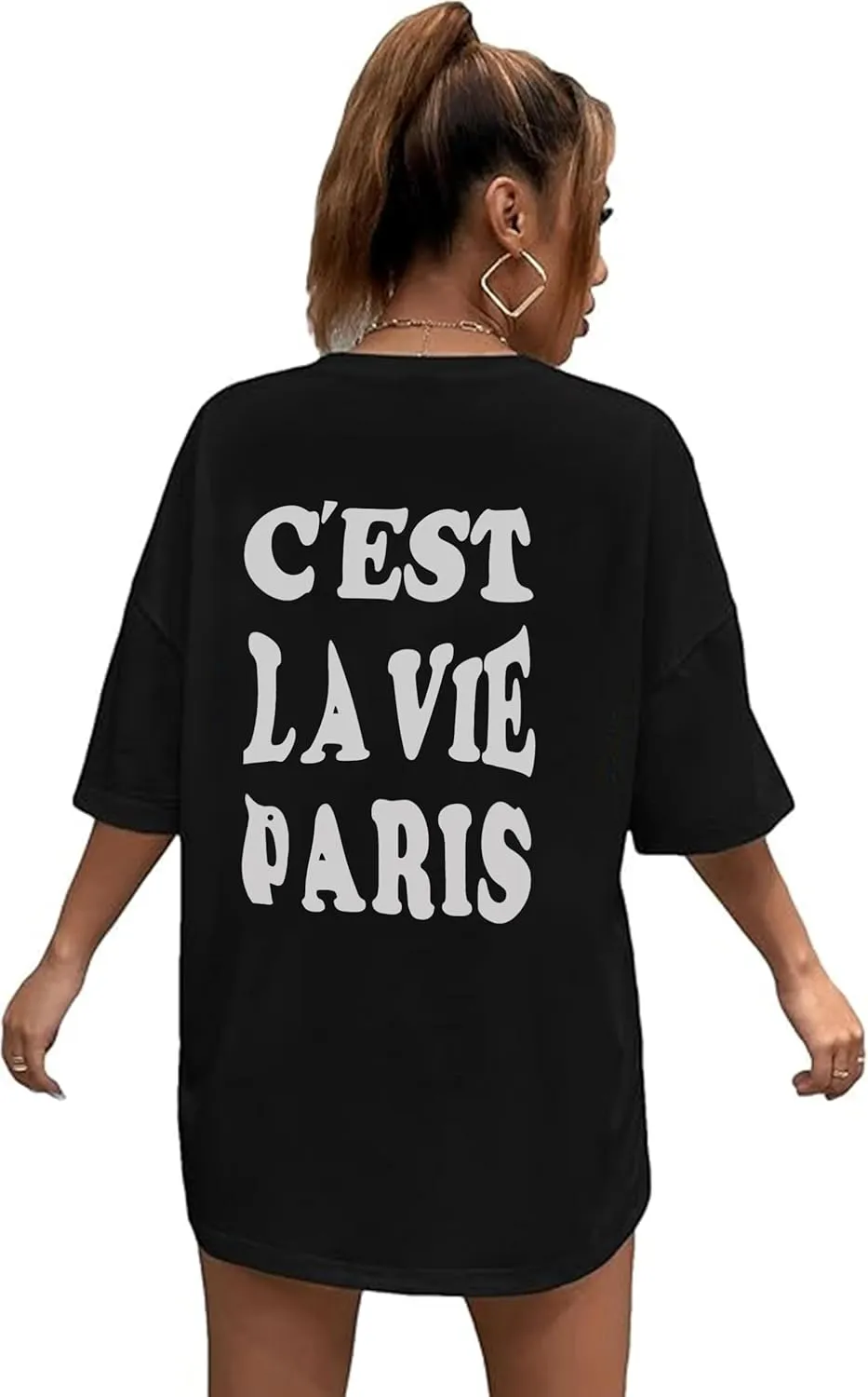 Womens Oversized Tshirts Graphic Tees: Casual Cute Short Sleeve Baggy Shirt Loose Fit Summer Top