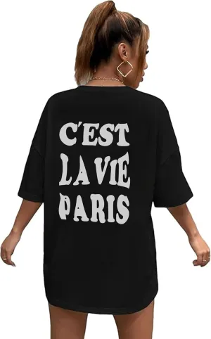 Womens Oversized Tshirts Graphic Tees: Casual Cute Short Sleeve Baggy Shirt Loose Fit Summer Top