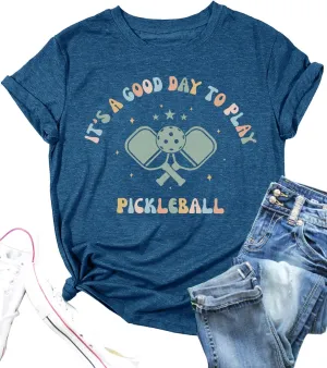 Women's Pickleball Graphic T-Shirt - Player Gift Tee, Short Sleeve Top