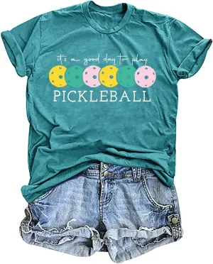 Women's Pickleball Graphic T-Shirt - Player Gift Tee, Short Sleeve Top