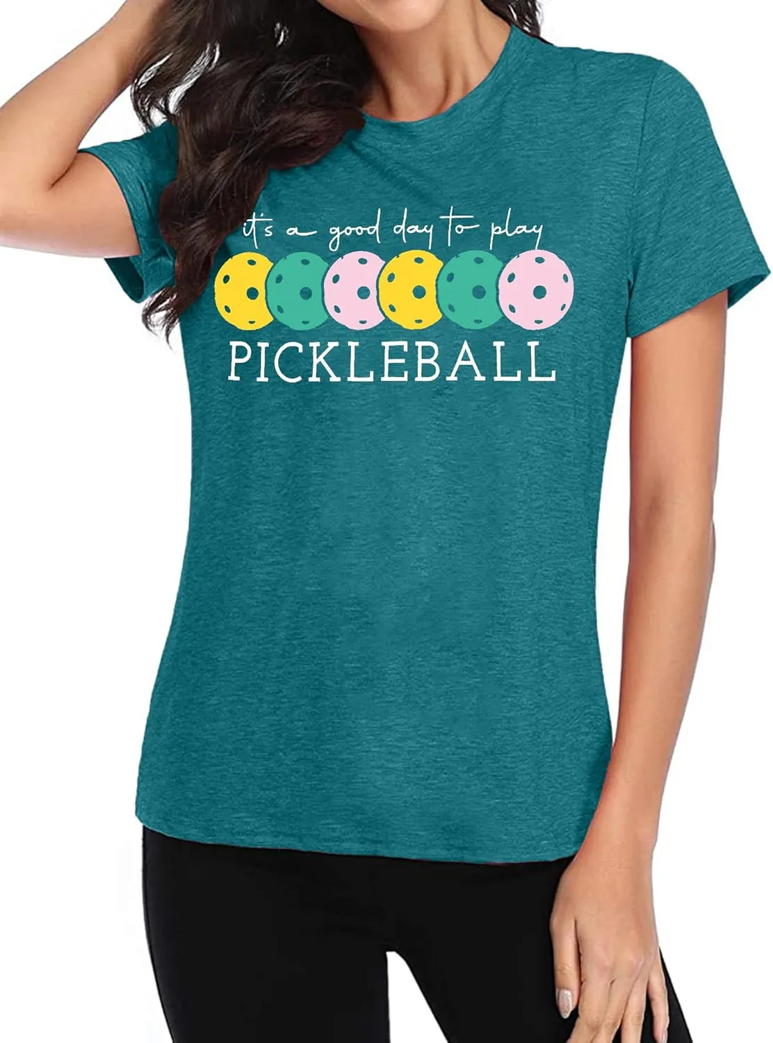 Women's Pickleball Graphic T-Shirt - Player Gift Tee, Short Sleeve Top