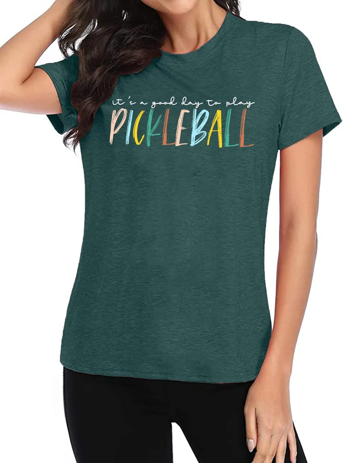 Women's Pickleball Graphic T-Shirt - Player Gift Tee, Short Sleeve Top