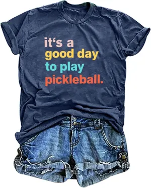 Women's Pickleball Graphic T-Shirt - Player Gift Tee, Short Sleeve Top