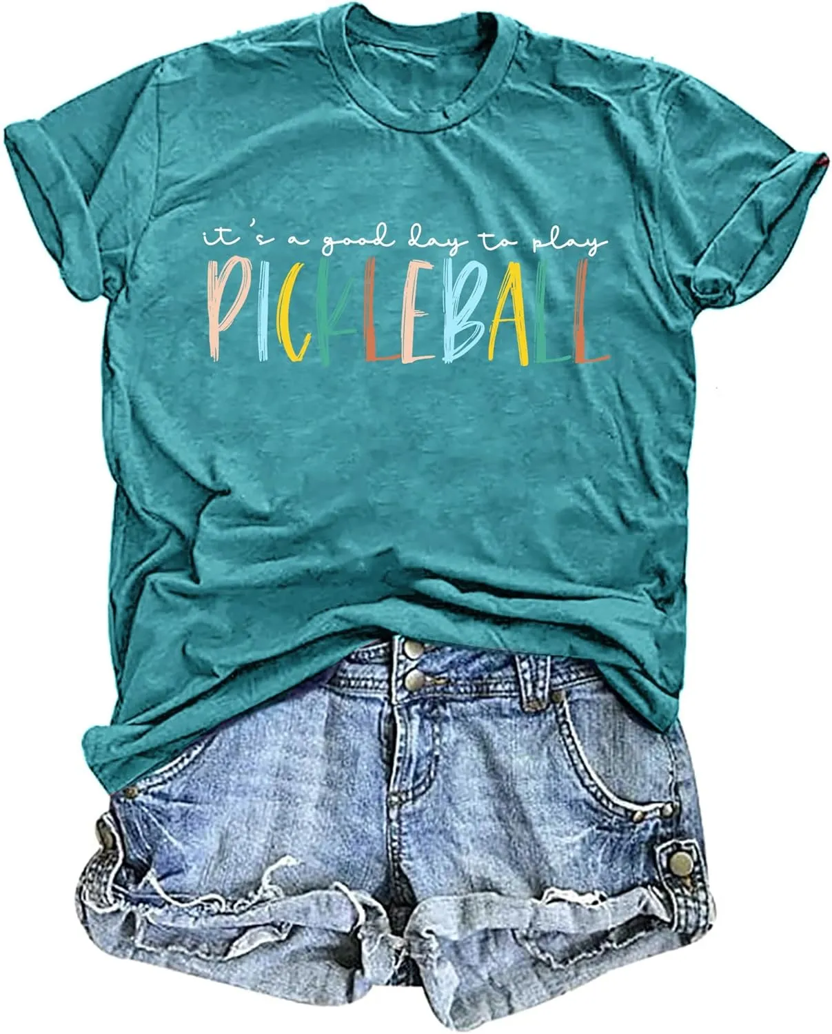 Women's Pickleball Graphic T-Shirt - Player Gift Tee, Short Sleeve Top