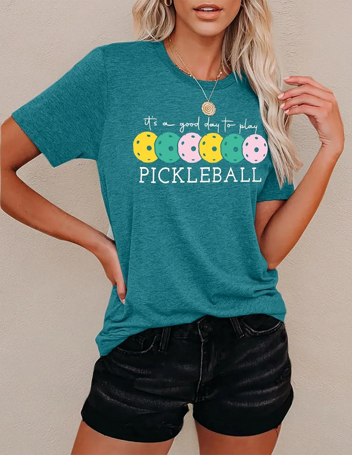 Women's Pickleball Graphic T-Shirt - Player Gift Tee, Short Sleeve Top