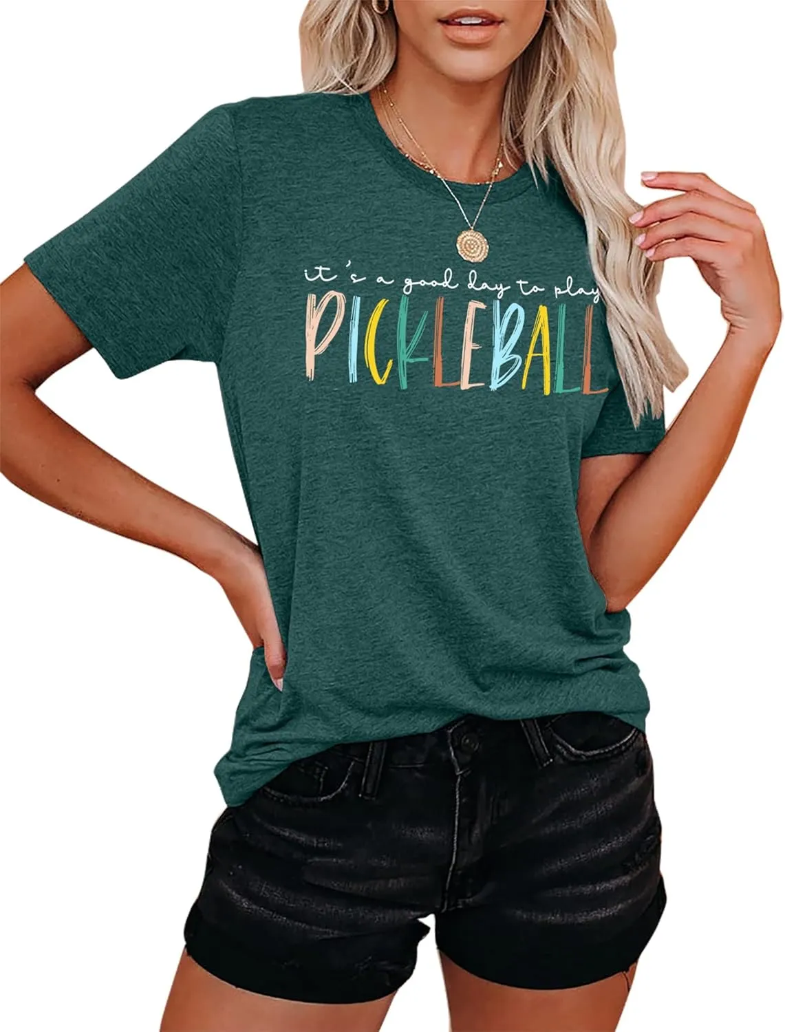 Women's Pickleball Graphic T-Shirt - Player Gift Tee, Short Sleeve Top