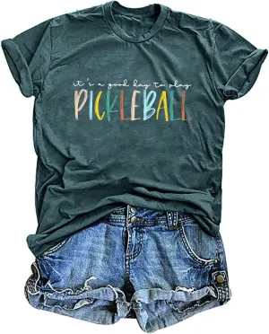 Women's Pickleball Graphic T-Shirt - Player Gift Tee, Short Sleeve Top