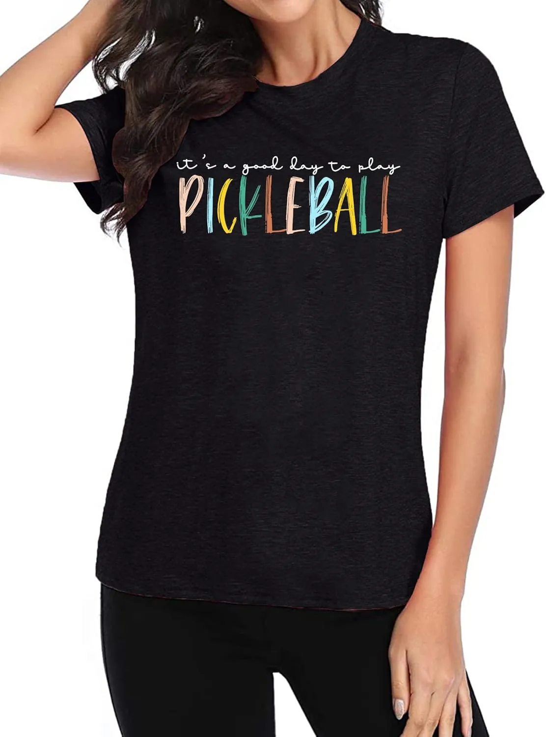 Women's Pickleball Graphic T-Shirt - Player Gift Tee, Short Sleeve Top