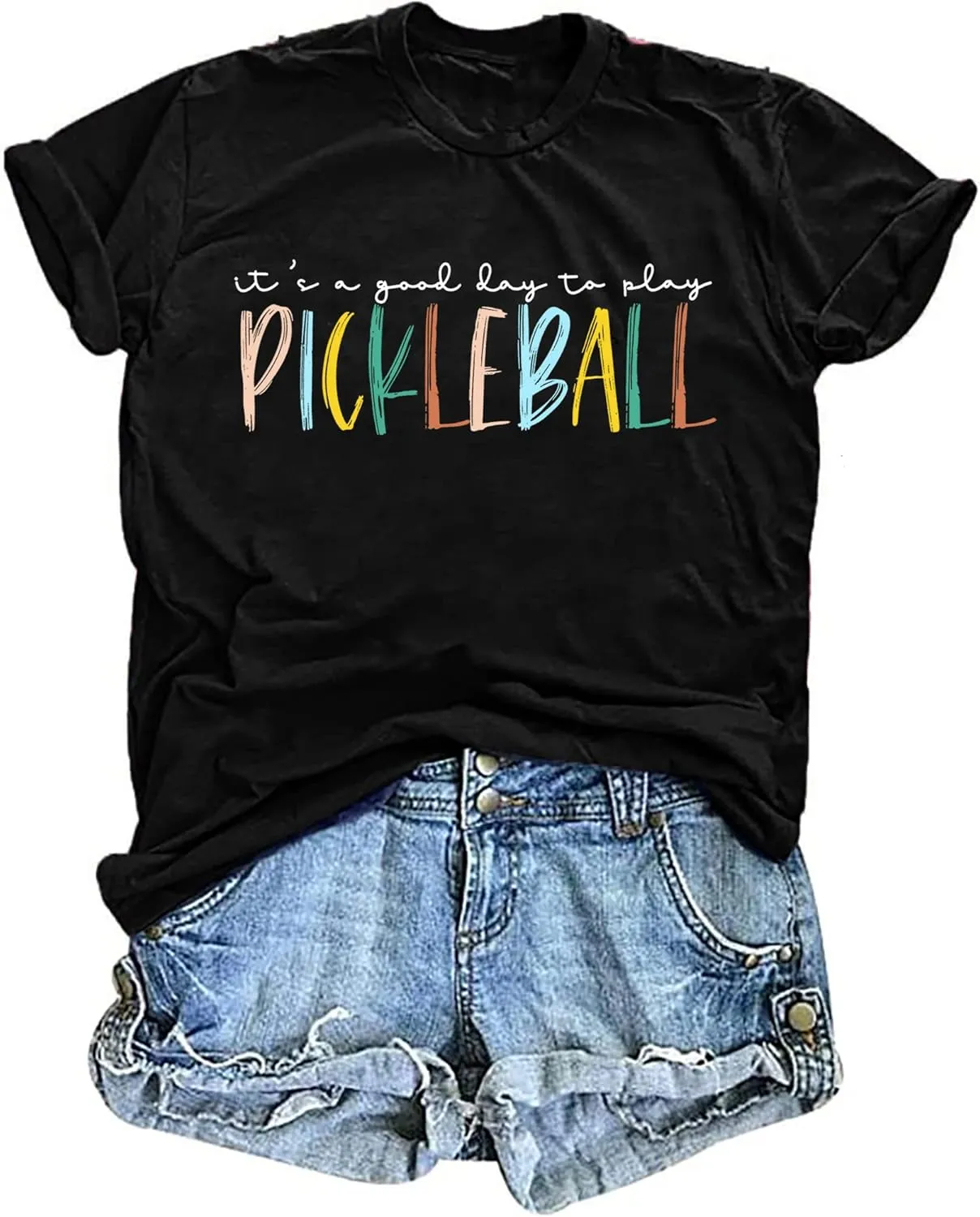 Women's Pickleball Graphic T-Shirt - Player Gift Tee, Short Sleeve Top