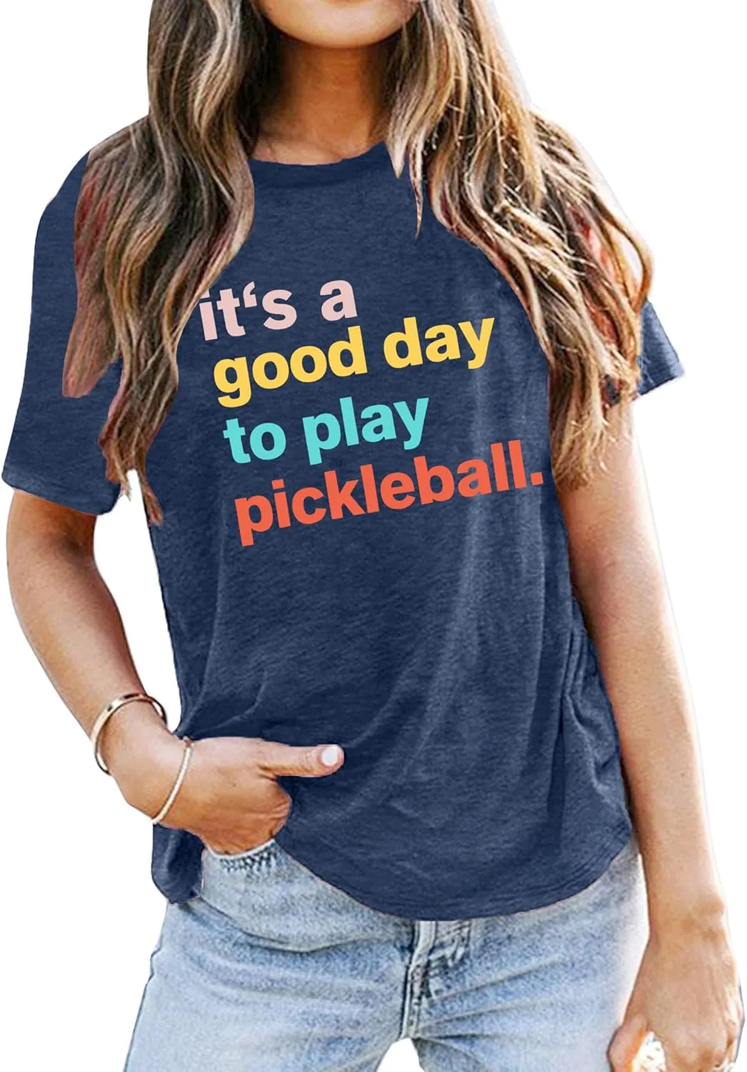 Women's Pickleball Graphic T-Shirt - Player Gift Tee, Short Sleeve Top